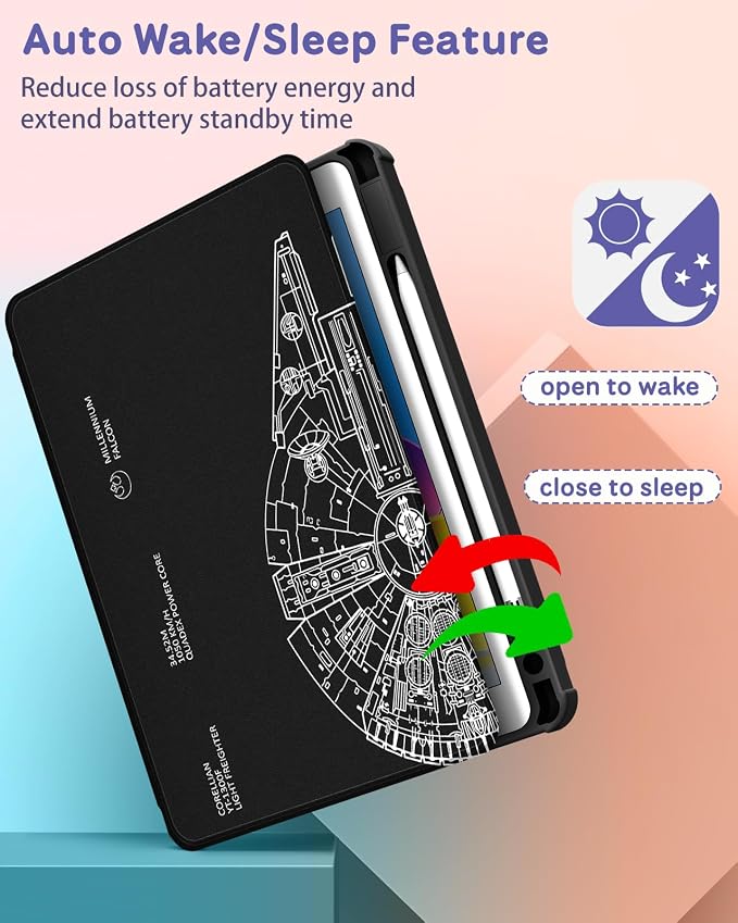 1-for iPad 789-Black Rotary Gear