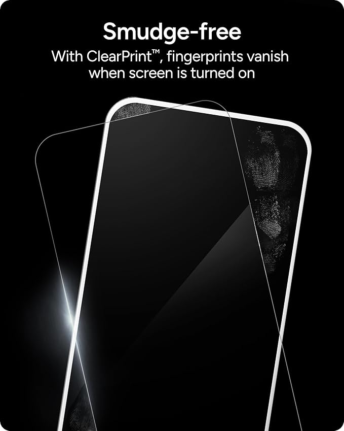 ZAGG Glass+ Screen Protector for iPhone 15-3X Stronger with Reinforced Edges Scratch &amp Smudge-Resistant Surface InvisibleShield Easy to Install