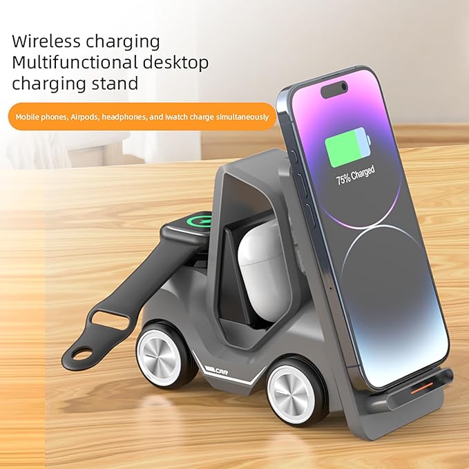 5 in 1 Wireless Charging Station for iPhone ChargerWireless Charger for iPhone16/15/14/13/12 Series&amp AirPods pro/3/2&amp iWatchfor Samsung Charging Station (Grey)