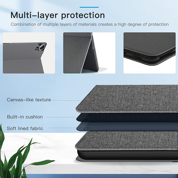 Tablet Case Cover for Callsky-Tab Ctab 14 &amp BEYODFU A140 14 inchAdjustable StandSlim Light Universal case Suitable for Callsky-Tab Ctab 14/BEYODFU A140 TabletAnti-ScratchShockproofGrey
