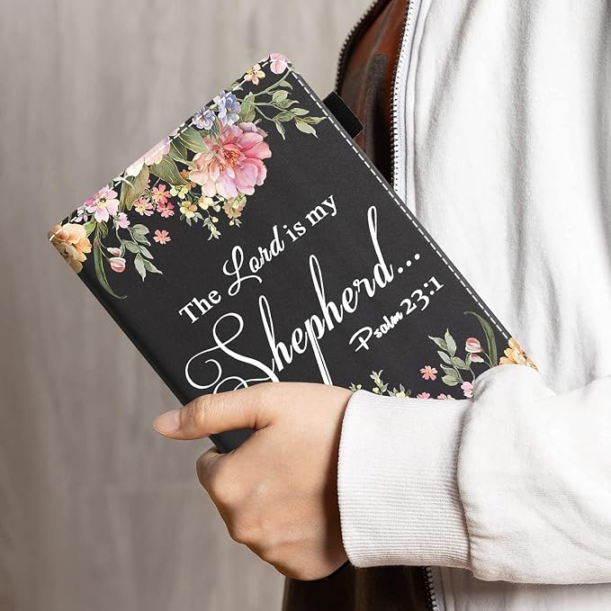 Floral Quote Bible Verse Psalm 23:1