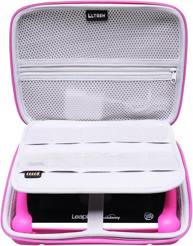 L LTGEM EVA Hard Case for Leapfrog LeapPad Academy Kids' Learning Tablet/Leapfrog Epic Academy Edition (Rose Red)