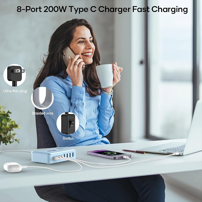 Flat Charger 200W BLUE