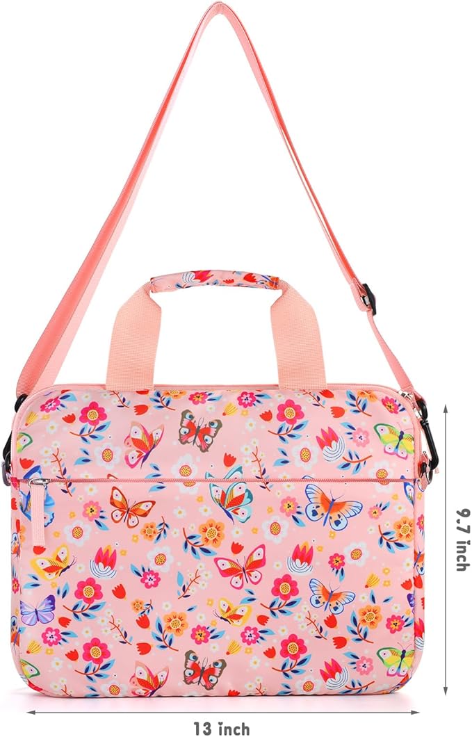 Kids Tablet Bag for Girls Kids Tablet Carrying Case for Fire HD 10 HD 8 Fire 7 Sleeve Bag Kid Kindle Bag iPad Bag for Kid Butterfly Pink