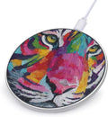 Tiger Art Fast Portable Charger 10W Funny Graphic Phone Charging Pad with USB Cable