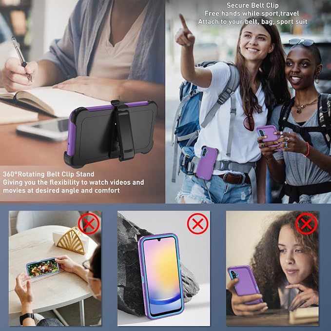 with Belt Clip-Purple Sky Blue