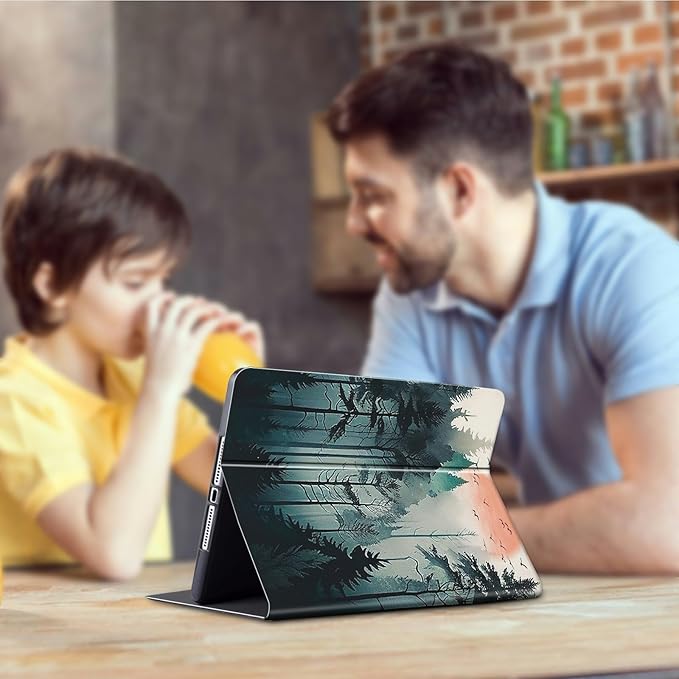 Case for All-New Kindle Paperwhite 12th Generation 7 inch 2024 &amp Kindle Colorsoft Signature Edition 2024 Lightweight Protective PU Leather Smart Stand Cover with Auto Wake Sleep - Forest Tree