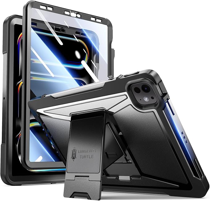 ZtotopCases for iPad Pro 13 Inch Case (M5/M4) 2025/2024Pro 12.9 Inch 6th/5th/4th Generation 2022/2021 Full Body Protective Rugged Cover with [Pencil Holder+Screen Protector] for iPad Pro 13Black