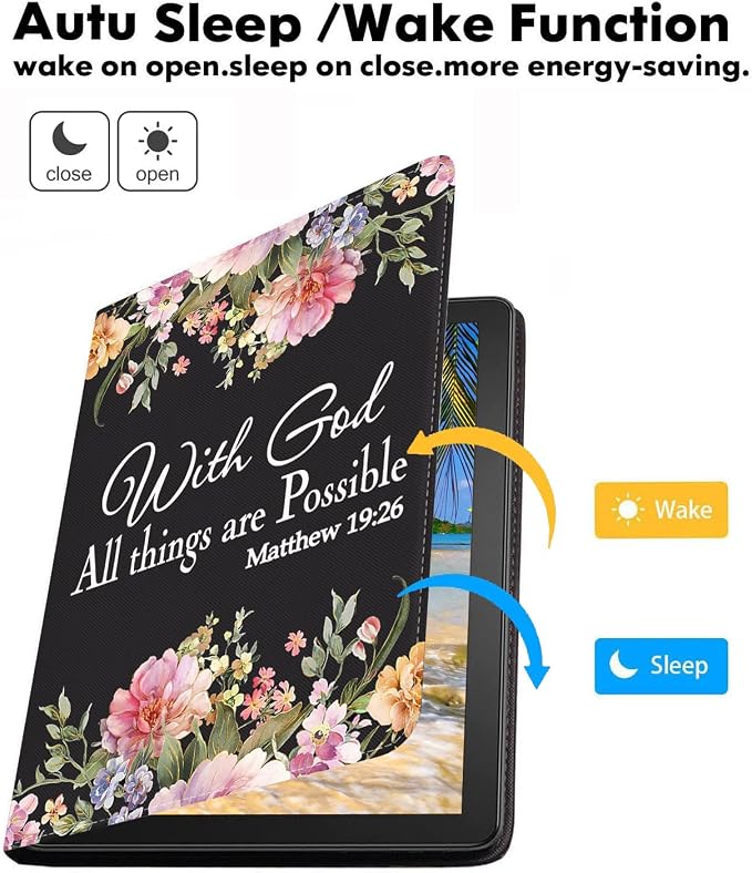 Floral Quote Bible Verse Matthew 19:26