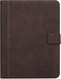 Gexmil Case for ipad 10.2 Inch9th/8th/7th Generation(2021/2020/2019) Genuine Leather Cover Auto Sleep/WakeCowhide Folio Cover with Adjustable Stand with BuckleAnti SlipSand Dark Brown