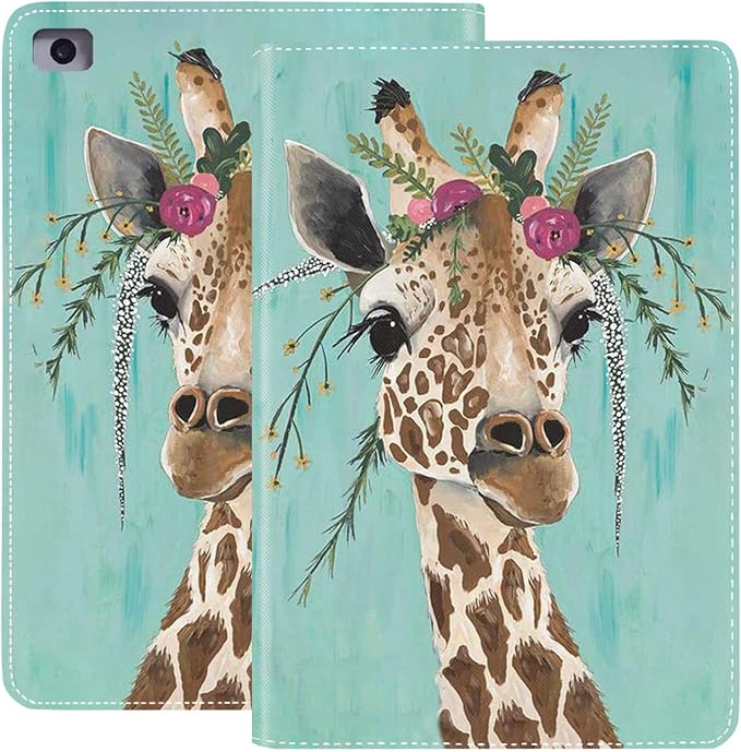 Giraffe With Floral Headgear