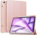 ZtotopCases for iPad Pro 12.9 3rd Generation 2018 /iPad Air 13 Inch 2024-2025 Case with Pencil Holder Lightweight Slim Soft TPU Back Trifold Smart Cover with Auto Sleep/Wake Rose Gold