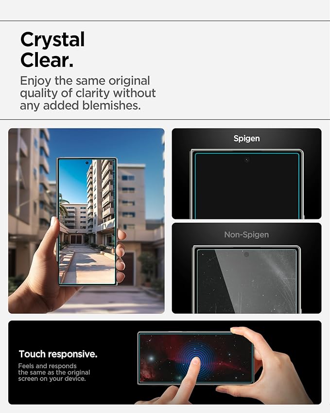 Spigen Tempered Glass Screen Protector [GlasTR EZ FIT Pro] designed for Galaxy Z Fold 7 [Case Friendly] - 2 Pack