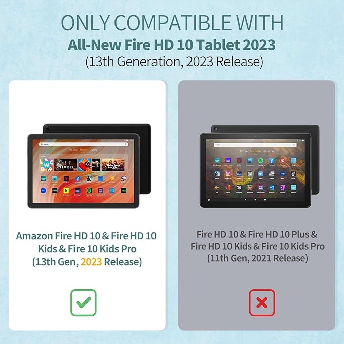 Case Fits New Amazon Fire HD 10 Tablet Case(Only Fit 13th Gen 2023 Release) Bookish Skull Trifold Lightweight Hard Shell Stand Cover with Auto Wake/Sleep Read More Books