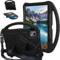 Compatible with Lenovo Idea Tab Plus 12.1 Inch 2025 TB-365FC Cute Case Lightweight Sleeve Kickstand Cover Shockproof Protection Case for Kids(Black)