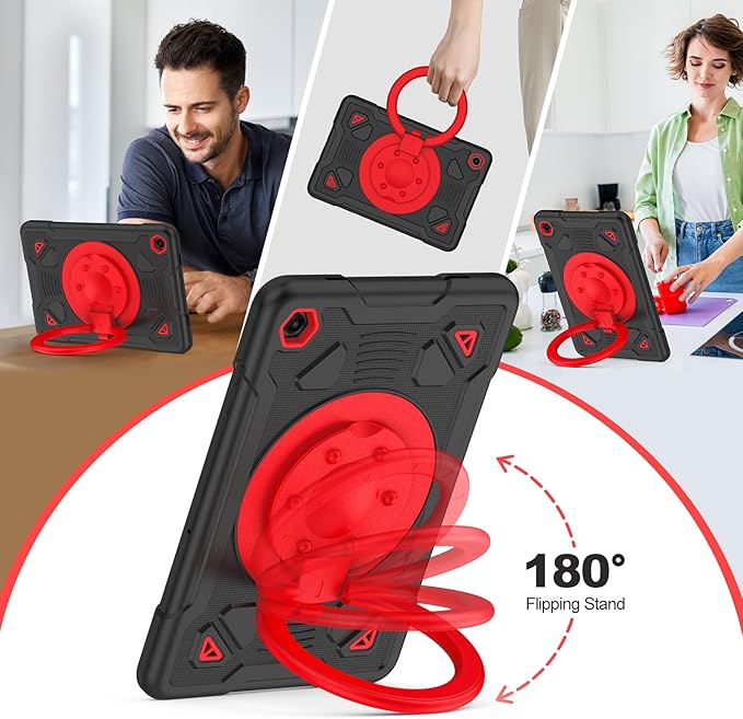 for Samsung Galaxy Tab A11 Plus/A9 Plus case with Screen Protector/ 360° Rotating Stand/Shoulder Strap Full Body Rugged Cover for Galaxy Tab A11+ Plus/A9+ Plus 11 inch 2025/2023 Released