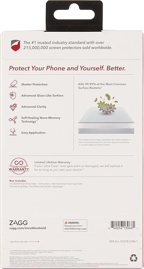 ZAGG InvisibleShield Ultra Clear - Military Grade Film Screen Protector - Made for Samsung Galaxy Fold 2 200206606