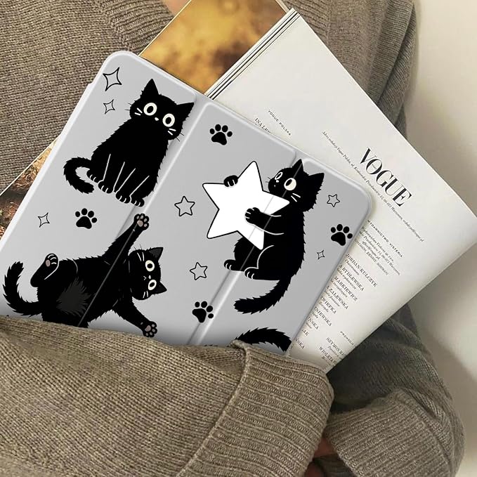 Cute Black Kitten Cats Stars