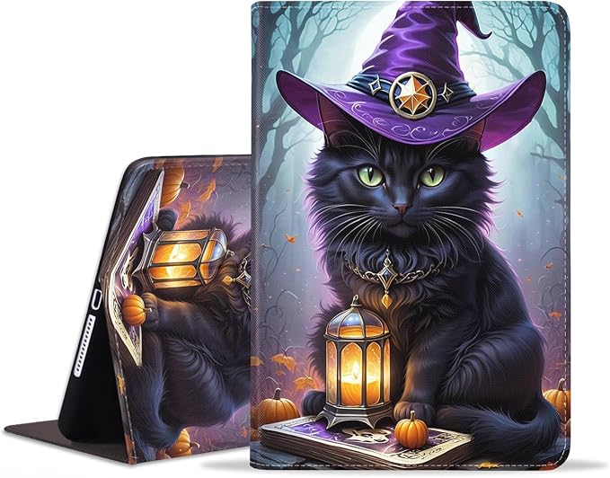 Black Cat Wearing Witch Hat