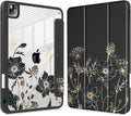 May Chen for iPad Pro 11 inch M2 4th Generation 2022 iPad Pro 11 3rd/2nd/1st Gen Case with Transparent Shockproof Back Cover [Built-in Pencil Holder Auto Sleep/Wake Abstract Floral