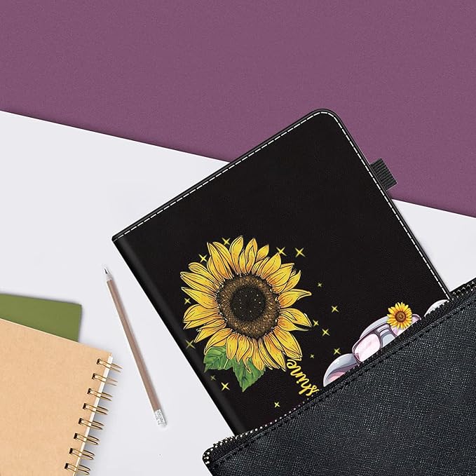 Case for Amazon Kindle Fire HD 8 Tablet 8(12th/10th Generation 2022/2020 Release) &amp HD 8 Plus TabletSlim Fit Foldable Standing Cover Case with Auto Sleep/WakeCute Elephant and Sunflower
