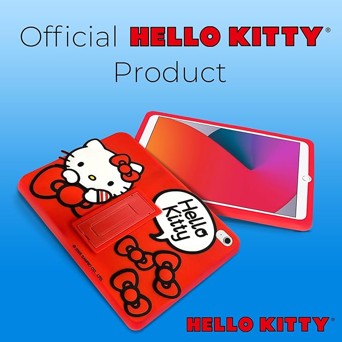 Hello Kitty Kids iPad Case - 10.9 Inch Case for iPad 10th Generation (2022) &amp A16 11th Generation 11 inch (2025) - Tablet Cover with Stand Shockproof Silicone Protector