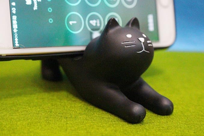 Stretching Black Cat
