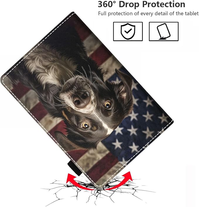 Dog on USA Flag Background