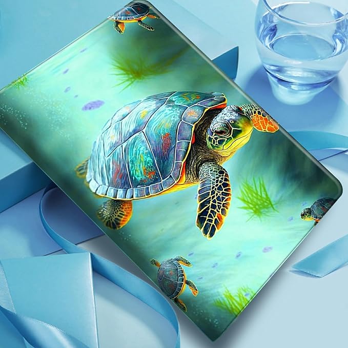 DIGTIALLL Case for iPad A16 11th Generation 11 inch 2025 / i10th Generation 10.9 Inch 2022 PU Leather Smart Premium Stand Protective Cover with Auto Sleep/WakeTurtle