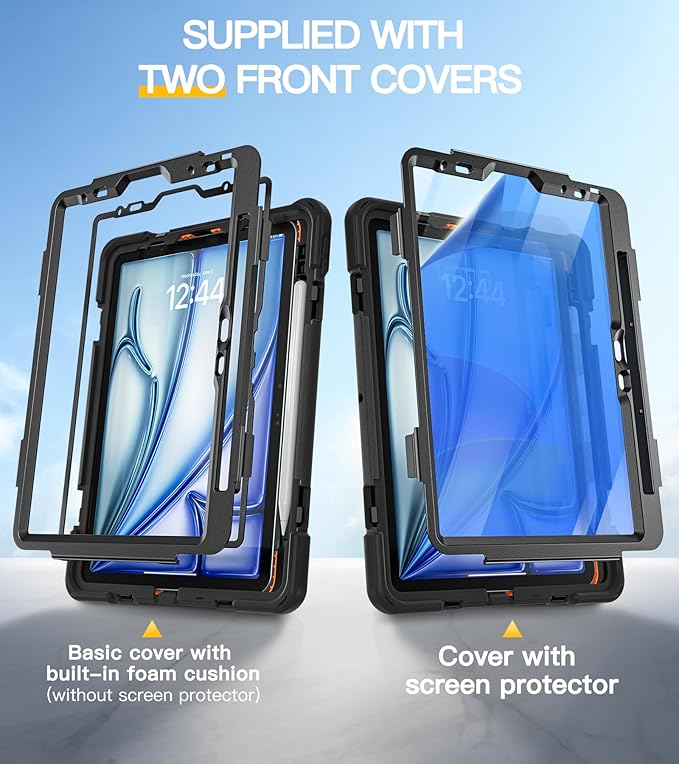 BRAECN Case for iPad Air 11 inch 2026(M4) 2025(M3) 2024(M2)iPad Pro 11 inch(4th/3rd/2nd/1st)&amp Air 10.9(5th/4th) Protective with Pencil Holder Screen Protector 360°Rotating Stand Handle Full Body
