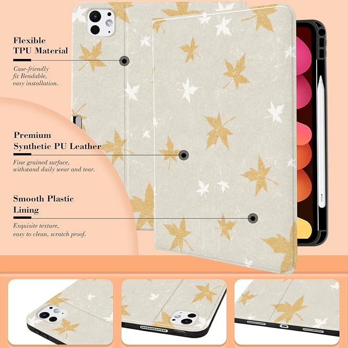 Gold White Maple Leaves