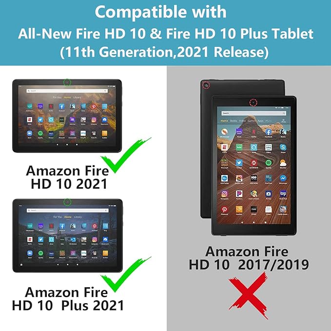 Case for All-New Fire HD 10/Fire HD 10 Plus Tablet (11th Gen 2021 Released) - Slim PU Leather Stand Flip Cover with Card Slot &amp Pencil Holder Christian Cross Quote Bible Verse Phil 4-13