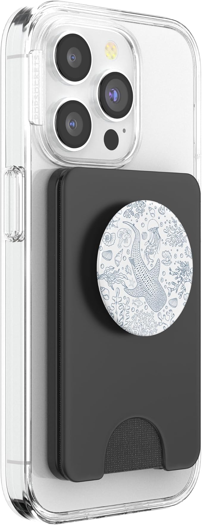 Blue Whale Shark Ocean Sea Lover PopSockets PopWallet for MagSafe