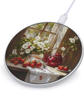 Kitchen Flowers Fruit Wireless Charger Anti-Slip Wireless Charging Pad Slim Charger Mat for Men Women