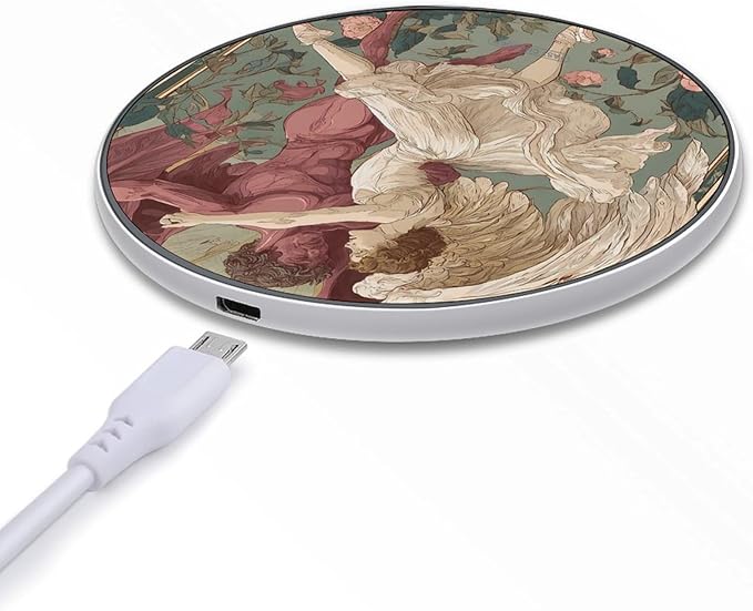 Angeled Demon Dancing Ballet Phone Charger Magnetic Charging Pad Anti-Slip with USB Cable