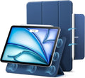 ESR for iPad Air 11 Inch Case M4/M3/M2 (2026/2025/2024) iPad Air 5th/4th Gen (2022/2020) Powerful Magnetic Attachment Slim Trifold Stand Case Auto Wake/Sleep Durable Protection Navy Blue