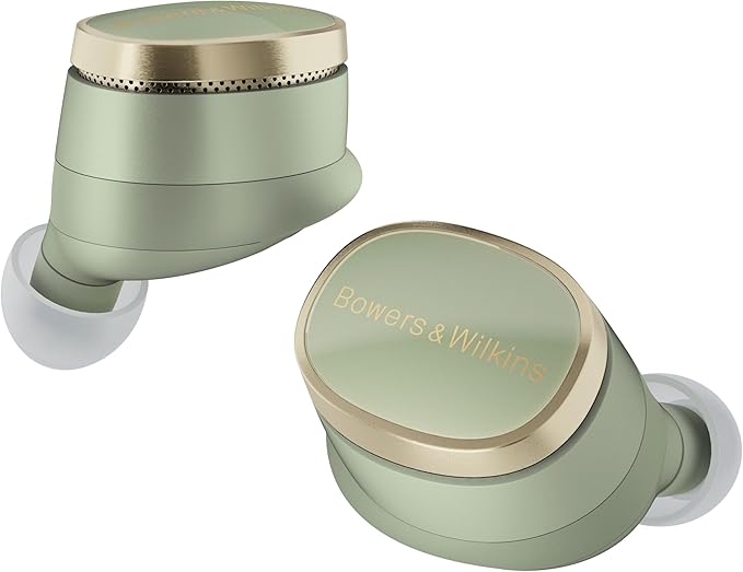 Bowers &amp Wilkins Pi8 Bluetooth Wireless Earbuds (Jade Green) in-Ear Bluetooth Earphones with Qualcomm Chipset &amp aptX Lossless Active Noise Cancelling Earbuds 3 Built-in Mics 15-Min Quick C