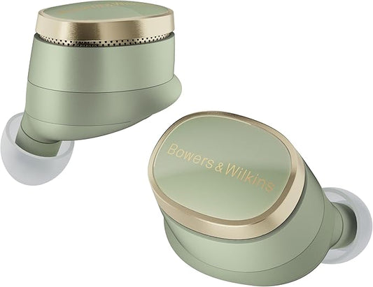 Bowers &amp Wilkins Pi8 Bluetooth Wireless Earbuds (Jade Green) in-Ear Bluetooth Earphones with Qualcomm Chipset &amp aptX Lossless Active Noise Cancelling Earbuds 3 Built-in Mics 15-Min Quick C