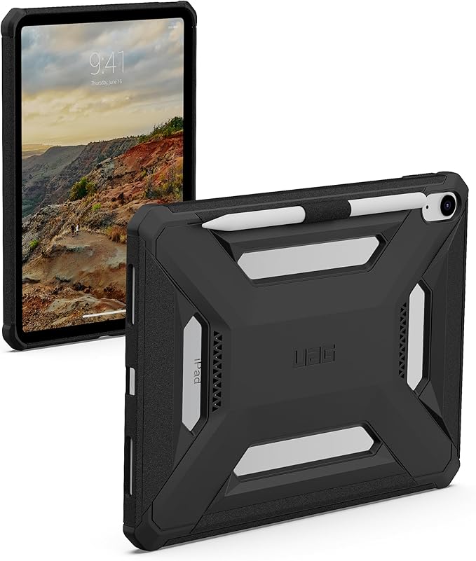 URBAN ARMOR GEAR UAG Designed for iPad A16 Case Fits 11 11th Gen 2025 10.9 10th Gen 2022 (A3354 A3355) Scout LT - Secure Grip Kids Family Friendly Military Grade Drop Protection Cover Black