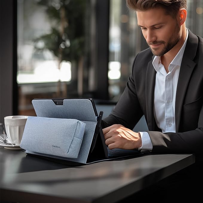 Omnpak Microsoft Surface Pro 11/10/9 Case Lightweight Protective Multiple Angle Stylus Holder Designed for Surface 11th Edition AI 2024/Pro 9 5G 13 2022 Compatible with Type Cover Keyboard