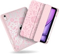 MecBevia Case for iPad Air 11-inch M4 2026 / M3 2025 / M2 2024 Slim Protective Cover with Built-in Pencil Holder Auto Wake/Sleep Pink Bloom