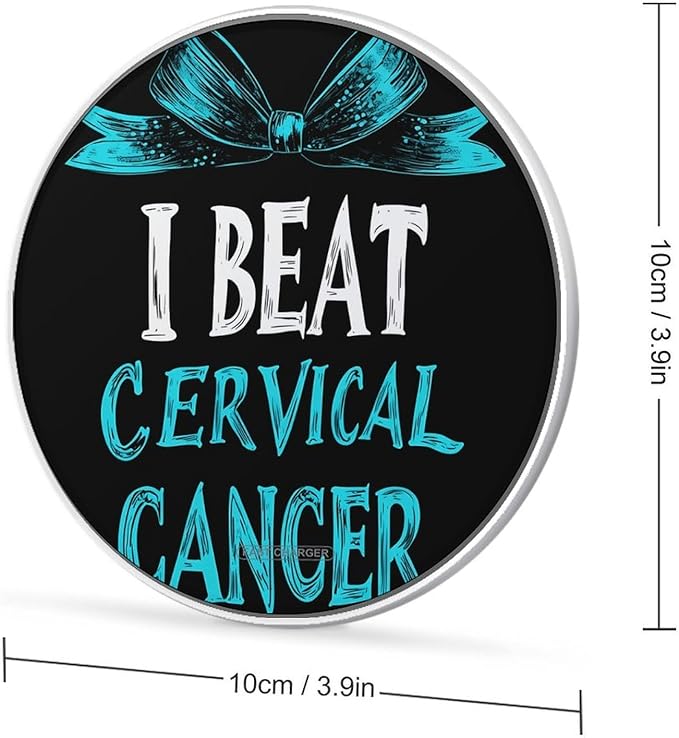 Cervical Cancer Warrior Phone Charger Magnetic Charging Pad Anti-Slip with USB Cable