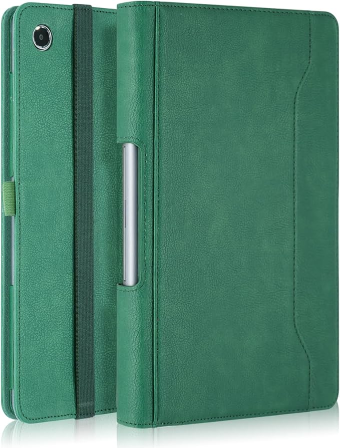 Case Compatible with Lenovo Tab Plus 11.5 inch Tablet PU Leather Business Cover for Pad Studio (TB351FU) Folding Stand CoverDark Green