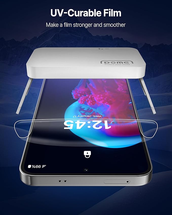 DOME GLASS Whitestone DOME UV GEN Film for Samsung Galaxy S25 Plus [Glass-Like Film] Screen Protector