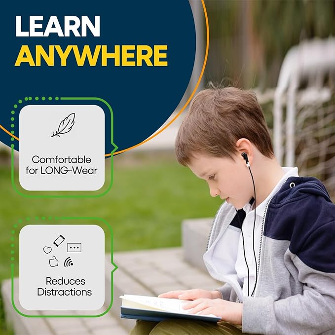 Bulk Earbuds Headphones 100 Pack for Kids School ClassroomBlack Dot in-Ear EarphonesStudent Wired Ear Buds with 3.5 mm Jack for Computer Chromebook Laptop PC(GS01100 Black)