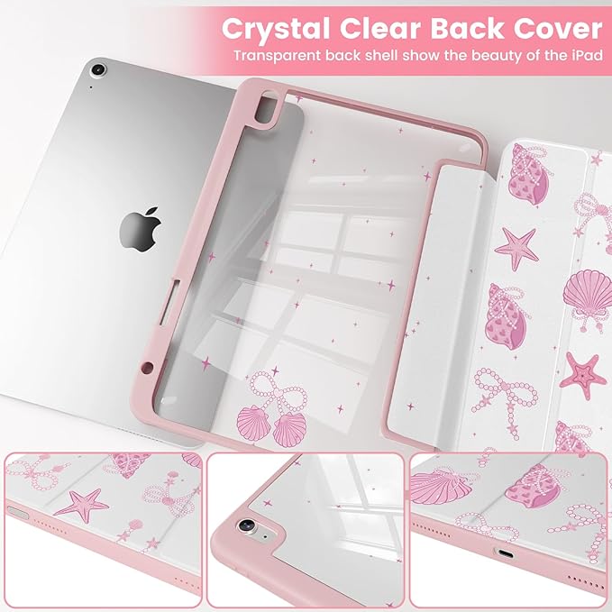 Case Compatible with iPad (A16) 11th Generation 11 Inch 2025/10th Generation 10.9 Inch 2022 Shockproof Hybrid Slim Stand Cover with Clear Back Shell &amp Pencil Holder Auto Wake/Sleep Z015