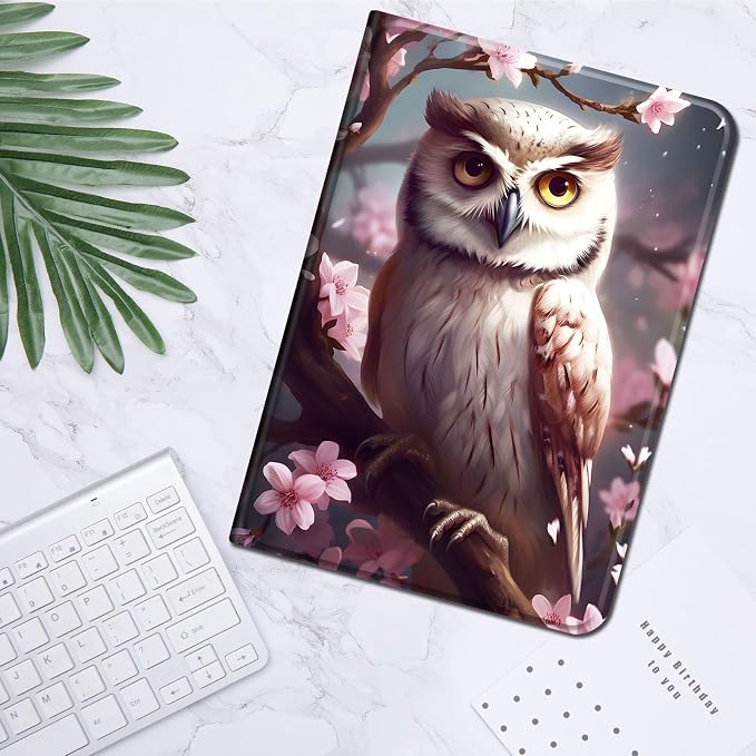 pink flower and Owl -1884
