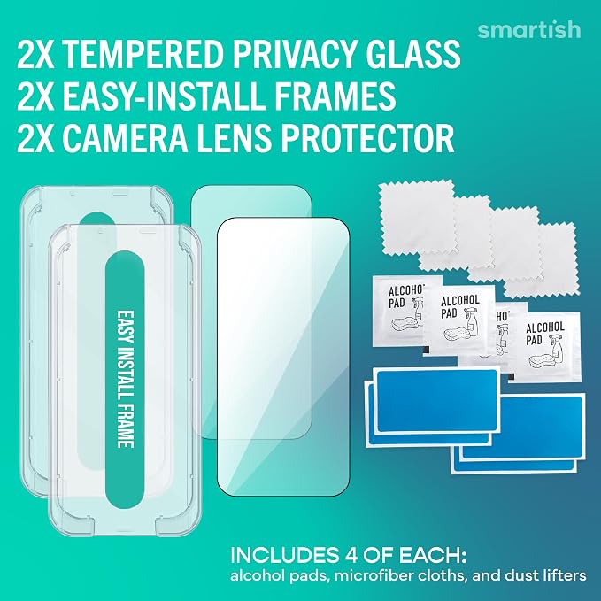 Privacy Screen Protector + Lens Covers