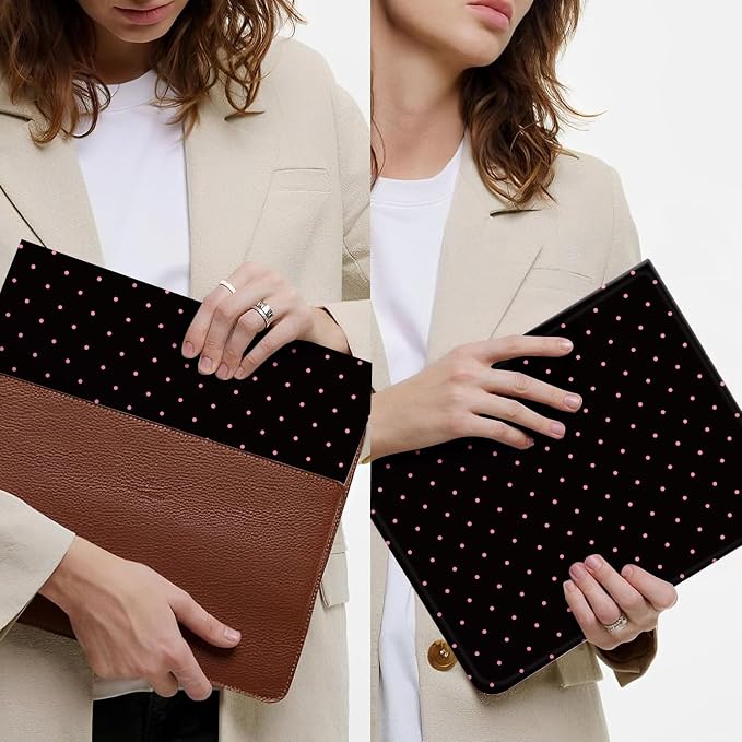 Pink Polka Dots Black