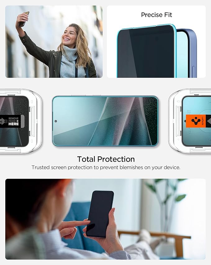 Spigen Tempered Glass Screen Protector [GlasTR EZ FIT - Privacy] Designed for Galaxy S25 Plus | Galaxy S24 Plus [Case Friendly] - 2 Pack